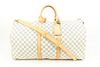 LOUIS VUITTON DAMIER AZUR KEEPALL BANDOULIERE 55 DUFFLE WITH STRAP