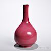 Pink-glazed Monochrome Bottle Vase