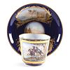 Sevres Porcelain Cup and Saucer
