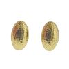 Tiffany & Co Picasso 18k Hammered Gold Oval Earrings