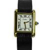 Lady's Vintage Cartier Tank Manual Movement Watch with Leather Strap.