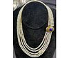 18kt. YELLOW-GOLD PEARL/LAPIS LAZULI NECKLACE