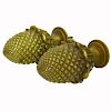 Good Pair of 19th Century French Heavy Bronze Pineapple Finials.