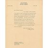 Harvey Cushing Typed Letter Signed