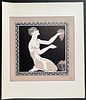 Barbier - Nude Man with Grapes - Nijinsky Dance, Printed on Vellum