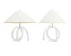A pair of Herb Ritts Sr. "Pretzel" Lucite table lamps, for Astrolite