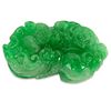 Small Bright Green Jade Carving of a Foo Lion.