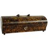 19/20th Century English Burl Wood Box With Mother Of Pearl Inlay.