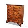 Queen Anne Tiger Maple and Pine Tall Chest