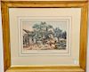 Nathaniel Currier (1813-1888) 
The Old Homestead 
colored lithograph 
marked lower left: N. Currier Lith. 
marked lower right: F. Pa...