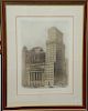 The New York Stock Exchange Building and New Addition 
lithograph 
marked lower left: Trowbridge & Livingston Architects of the Addi...