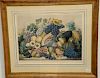 Currier & Ives 
American Fruit Piece 
hand colored lithograph 
published by Currier & Ives 1869 
sight size 22" x 28 3/4"  

Provena...