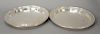 Pair of Cartier sterling silver deep serving trays signed Cartier 2814. 
dia. 14 in.; 68.7 t oz.
