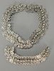 Mexican sterling silver necklace and bracelet marked on clasp (possibly Castillo), also marked TM-90, Mex 925