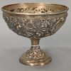 Sterling silver repousse compote marked D + H 1876 sterling 185, monogrammed on foot and in shield. 
ht. 7 in.; dia. 8 in.; 15.9 t oz.