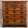 18th C Tall Chest w/ Carved Fan