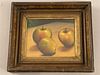 Still Life Pastel on Canvas of Apples