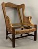 New England Chippendale Wing Chair Frame
