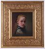 Thomas Le Clear Portrait of a Girl Oil on Canvas