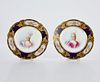 Pair French Sevres Style Porcelain Plates