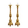Pair of Large Gilt & Plaster Torchiere Stands