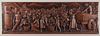 Large Wood Relief Carving of Grape Harvest