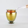 Large Aurene Steuben Iridescent Art Glass Vase