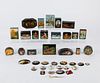 39 Russian Lacquer Boxes, Pins, Spoon