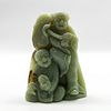 Antique Chinese Jade Carving Dancing Lady & Seated Man