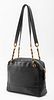 Vintage Chanel Black Leather Shoulder Bag