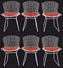 Bertoia "420" Side Chairs for Knoll in White, 6