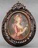 European Miniature Portrait of Marie Antoinette