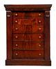Empire Style Flame Mahogany Valuables Chest