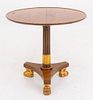 Regency Style Parcel-Gilt Mahogany Tilt-Top Table