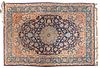 Persian Isfahan Hand Knotted Silk Medallion Rug