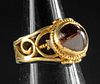 Fine Byzantine / Merovingian Period Gold & Garnet Ring