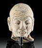 Lifesize Chinese Song Stone Head Lohan / Arhat