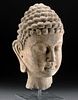Chinese Song Dynasty Stone Head of Buddha