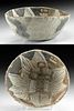 Rare Prehistoric Anasazi Chaco Pottery Bowl, Lizard Man