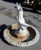 FISK. Iron Fountain With figural Top Signed