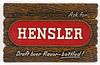 1942 Hensler Beer Composite Sign Newark, New Jersey