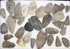 Amsterdam, NY prehistoric artifacts- bifaces, scrapers- approx 30 pcs, length 1.5”- 3”