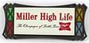 1972 Miller High Life Beer Stained Glass Sign Milwaukee, Wisconsin
