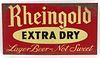 1940 Rheingold Extra Dry Lager Beer New York, New York