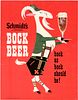 1965 Schmidt's Bock Beer Poster Philadelphia, Pennsylvania