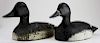 pr of George Paquette (Verdun, Quebec) carved wooden duck decoys, length 15”
