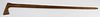 carved wooden cane w/ tomahawk head, length 34”