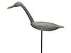 Early and important working blue heron decoy, Captain Al Ketchem, Long Island, New York, 2nd half 19th century.