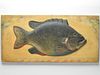 Extremely rare large size bluegill plaque, Oscar Peterson, Cadillac, Michigan.