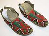 1890 Sioux beaded moccasins, length 10”